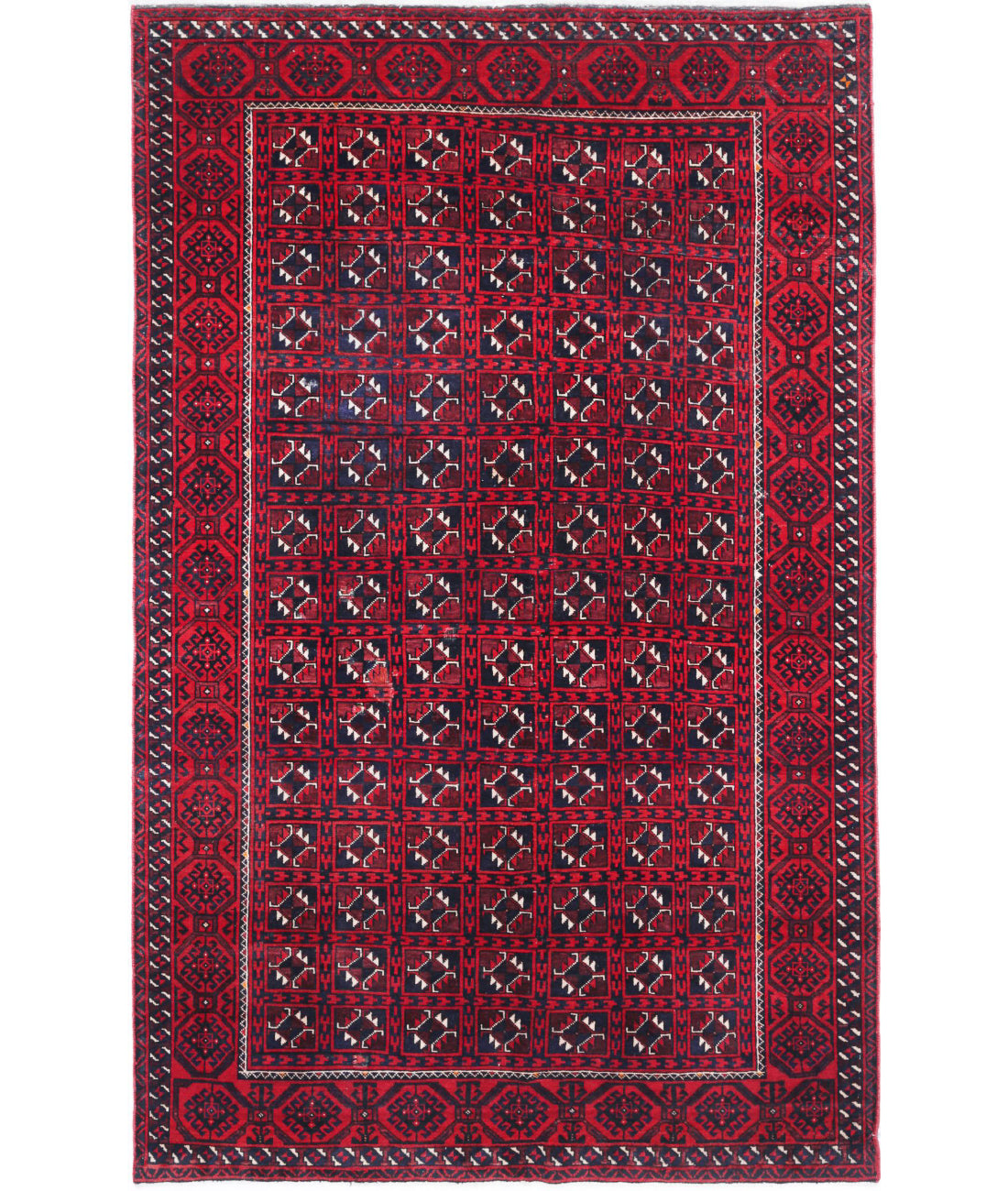 Bokhara 4'7'' X 7'7'' Hand-Knotted Wool Rug 4'7'' x 7'7'' (138 X 228) / Red / Blue