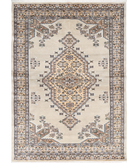 Bokhara 4'6'' X 6'4'' Hand-Knotted Wool-Silk Rug 4'6'' x 6'4'' (135 X 190) / Ivory / Gold