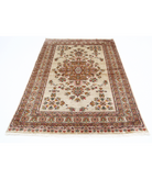 Bokhara 4'6'' X 6'8'' Hand-Knotted Wool-Silk Rug 4'6'' x 6'8'' (135 X 200) / Ivory / Ivory