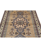 Bokhara 4'6'' X 6'9'' Hand-Knotted Wool-Silk Rug 4'6'' x 6'9'' (135 X 203) / Brown / Ivory