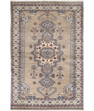 Bokhara 4'6'' X 6'9'' Hand-Knotted Wool-Silk Rug 4'6'' x 6'9'' (135 X 203) / Brown / Ivory