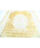 Art-Deco 8'11'' X 11'8'' Hand-Knotted Art Silk Rug 8'11'' x 11'8'' (283 X 373) / Gold / Gold