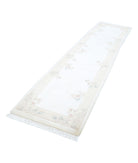 Chinese 2'6'' X 10'4'' Hand-Knotted Wool Rug 2'6'' x 10'4'' (75 X 310) / Ivory / Grey