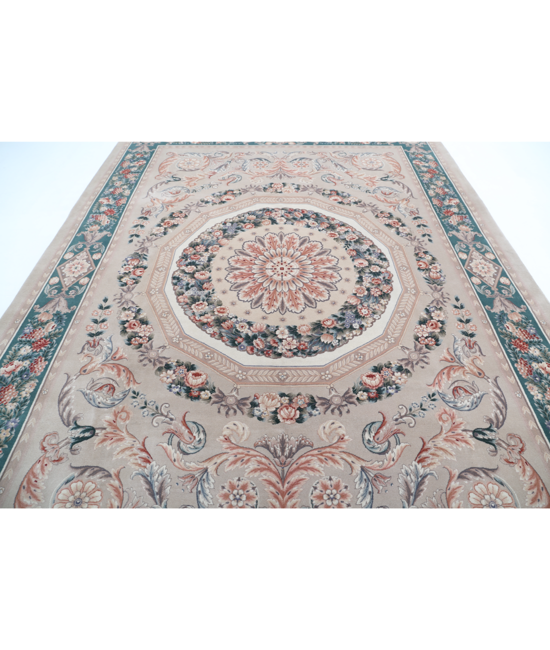 Chinese 8'11'' X 12'1'' Hand-Knotted Wool Rug 8'11'' x 12'1'' (175 X 300) / Brown / N/A