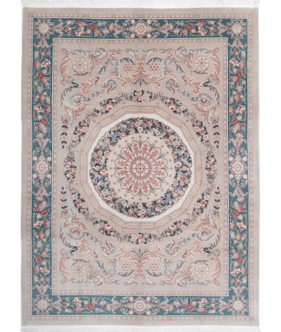 Chinese 8'11'' X 12'1'' Hand-Knotted Wool Rug 8'11'' x 12'1'' (175 X 300) / Brown / N/A