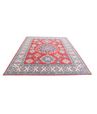 Kazak 8'0'' X 9'10'' Hand-Knotted Wool Rug 8'0'' x 9'10'' (240 X 295) / Red / Ivory