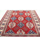 Kazak 8'0'' X 9'9'' Hand-Knotted Wool Rug 8'0'' x 9'9'' (240 X 293) / Red / Ivory