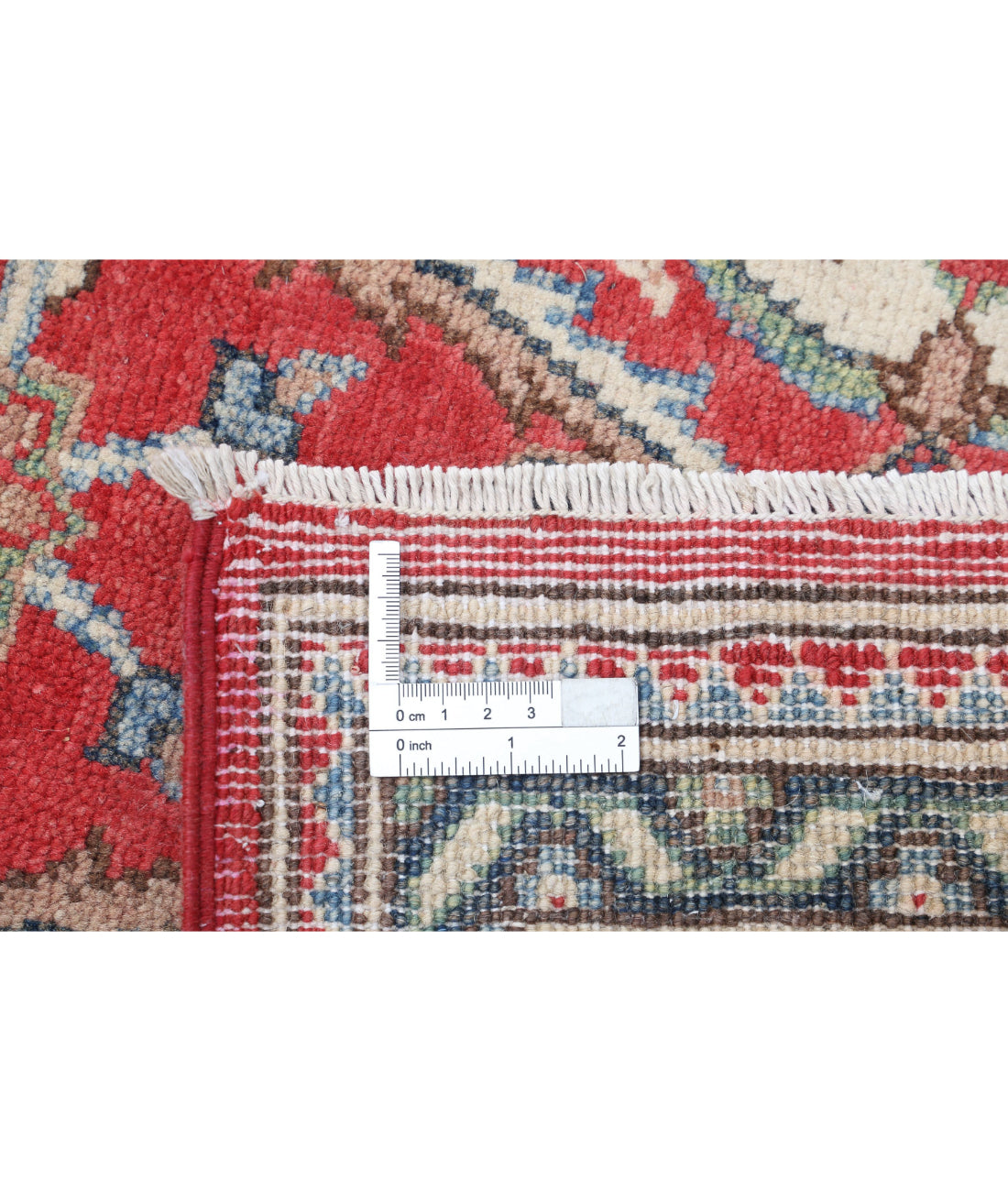 Kazak 8'10'' X 11'7'' Hand-Knotted Wool Rug 8'10'' x 11'7'' (265 X 348) / Red / Ivory