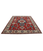 Kazak 8'1'' X 9'6'' Hand-Knotted Wool Rug 8'1'' x 9'6'' (243 X 285) / Red / Ivory