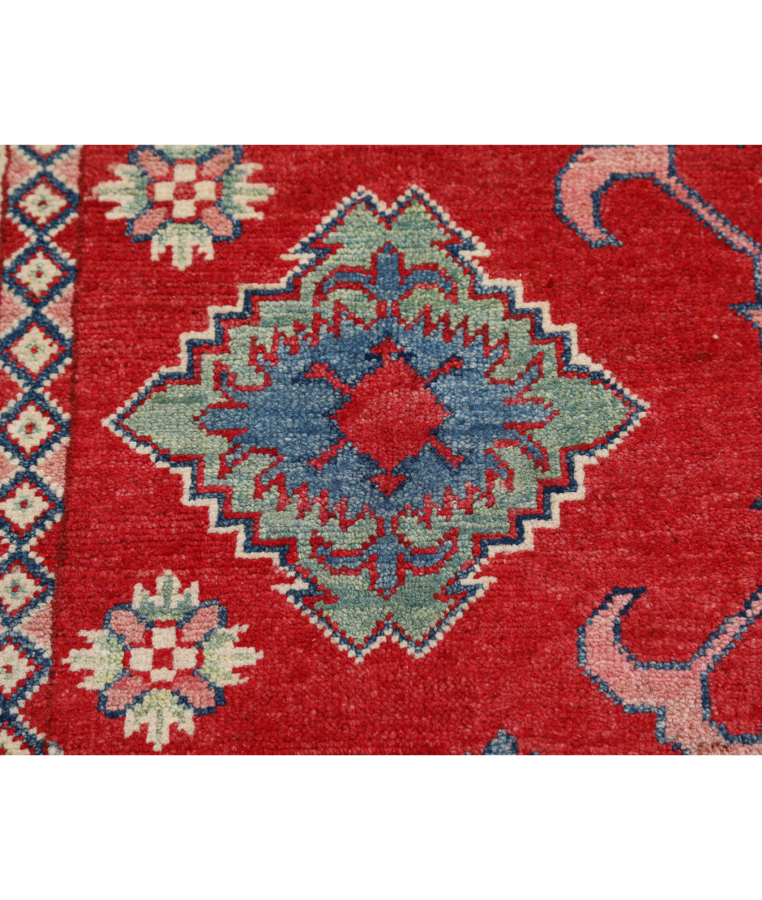 Kazak 8'3'' X 9'10'' Hand-Knotted Wool Rug 8'3'' x 9'10'' (248 X 295) / Red / Ivory