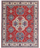 Kazak 8'4'' X 10'4'' Hand-Knotted Wool Rug 8'4'' x 10'4'' (250 X 310) / Red / Ivory