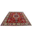 Kazak 8'3'' X 10'1'' Hand-Knotted Wool Rug 8'3'' x 10'1'' (248 X 303) / Red / Ivory