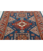 Kazak 4'10'' X 6'7'' Hand-Knotted Wool Rug 4'10'' x 6'7'' (145 X 198) / Blue / Red