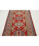 Kazak 2'8'' X 9'3'' Hand-Knotted Wool Rug 2'8'' x 9'3'' (80 X 278) / Red / Ivory