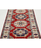 Kazak 2'7'' X 9'8'' Hand-Knotted Wool Rug 2'7'' x 9'8'' (78 X 290) / Red / Ivory