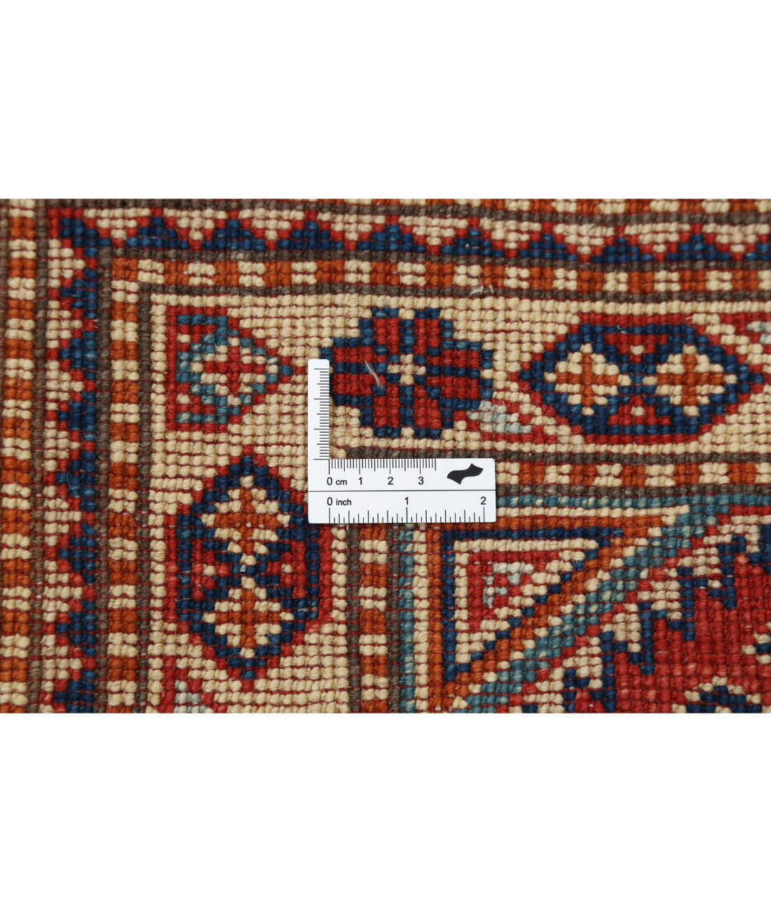 Kazak 2'0'' X 2'11'' Hand-Knotted Wool Rug 2'0'' x 2'11'' (60 X 88) / Red / Ivory