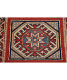 Kazak 2'1'' X 3'0'' Hand-Knotted Wool Rug 2'1'' x 3'0'' (63 X 90) / Red / Ivory