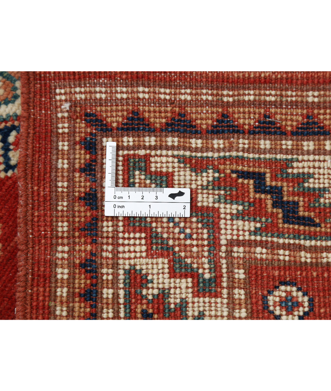 Kazak 2'0'' X 3'1'' Hand-Knotted Wool Rug 2'0'' x 3'1'' (60 X 93) / Red / Ivory