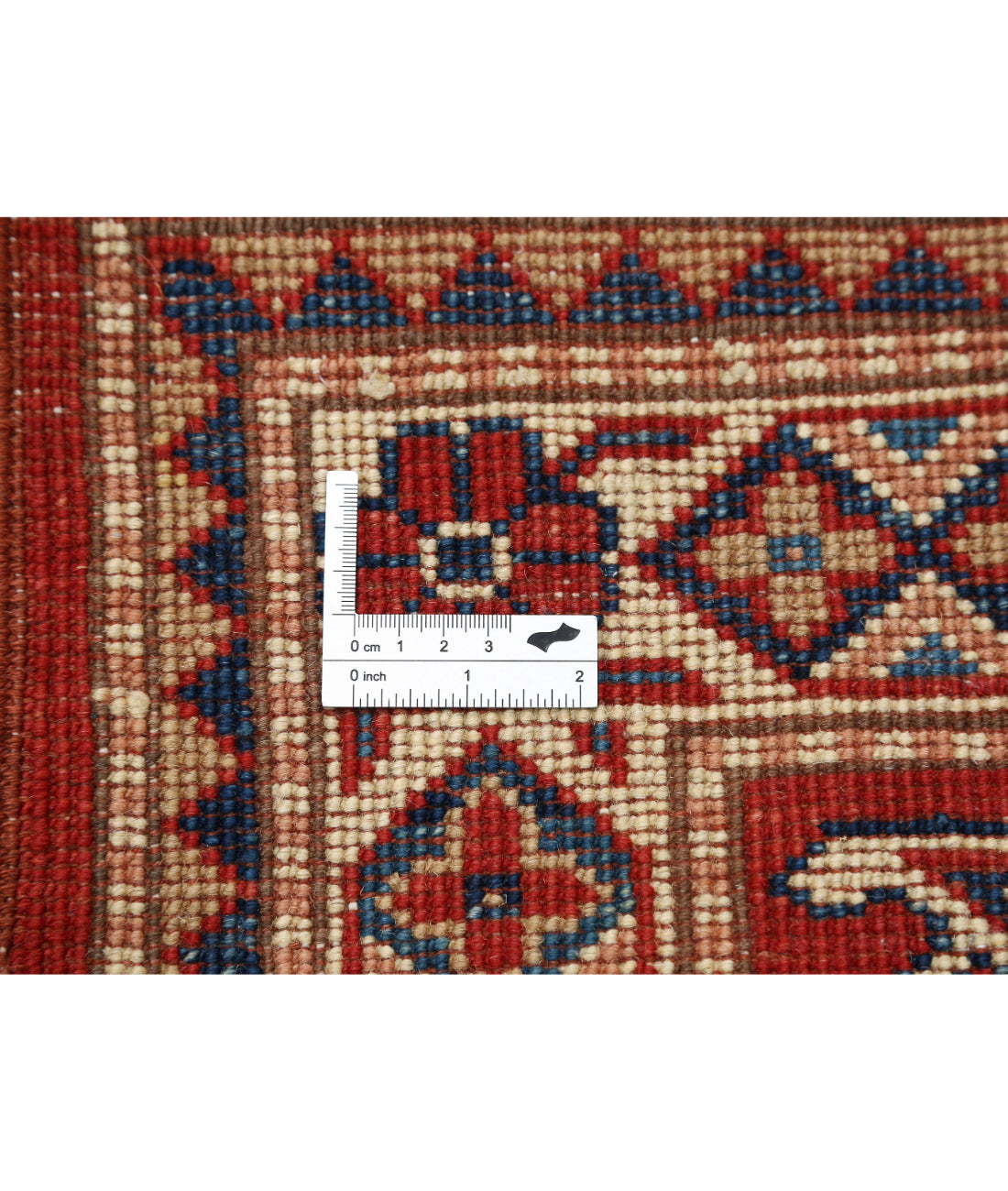 Kazak 2'0'' X 3'1'' Hand-Knotted Wool Rug 2'0'' x 3'1'' (60 X 93) / Red / Ivory