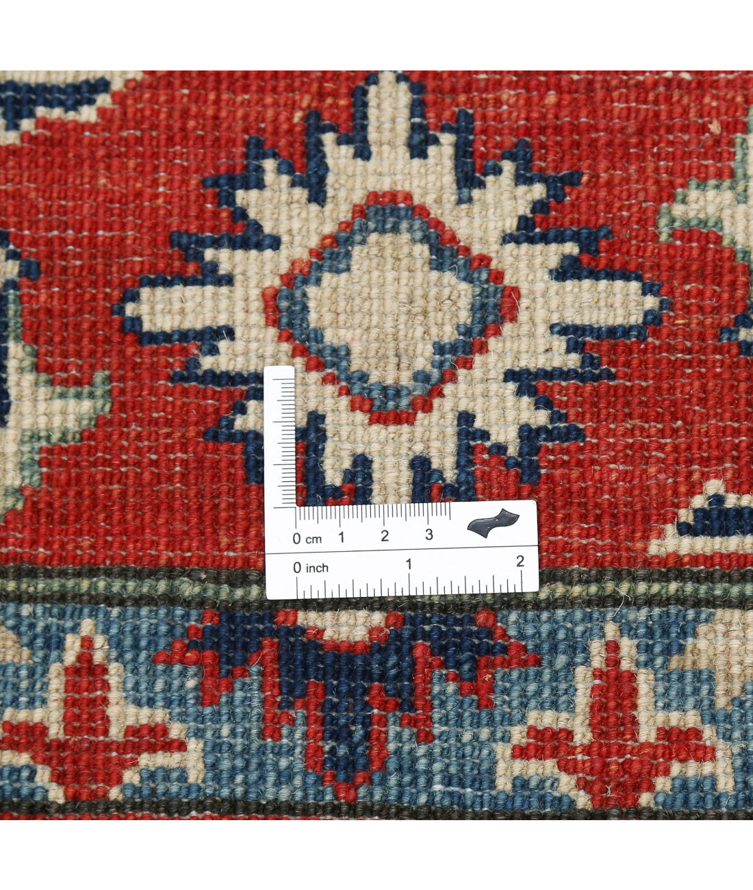 Kazak 6'9'' X 9'8'' Hand-Knotted Wool Rug 6'9'' x 9'8'' (203 X 290) / Ivory / Red