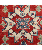 Kazak 2'7'' X 9'7'' Hand-Knotted Wool Rug 2'7'' x 9'7'' (78 X 288) / Red / Ivory