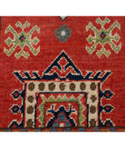 Kazak 1'10'' X 5'10'' Hand-Knotted Wool Rug 1'10'' x 5'10'' (55 X 175) / Red / Ivory