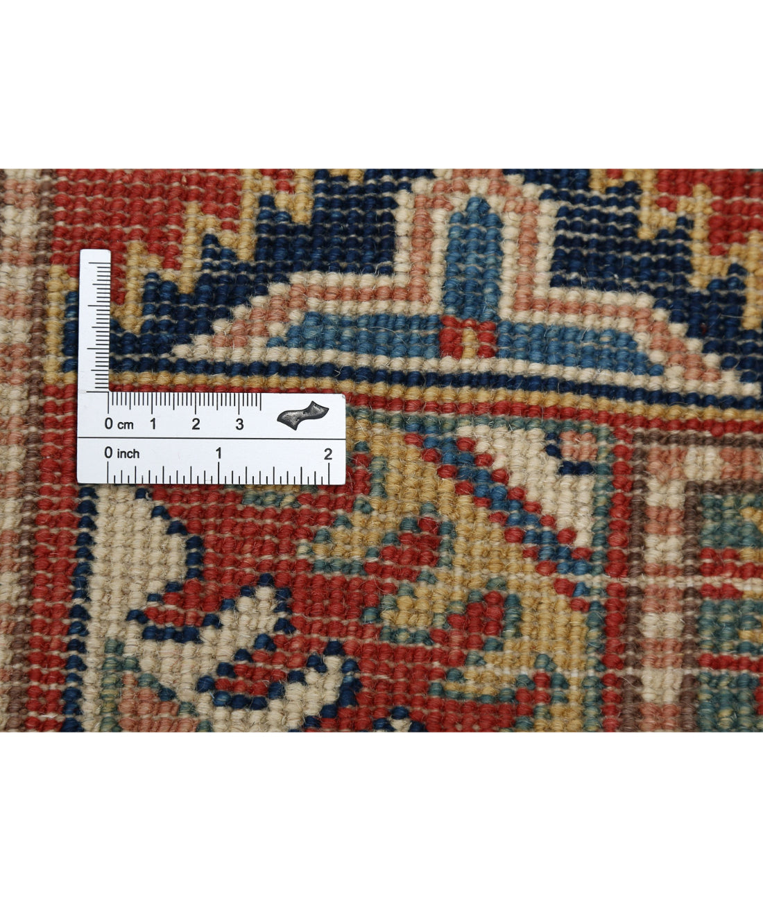 Kazak 4'9'' X 6'8'' Hand-Knotted Wool Rug 4'9'' x 6'8'' (143 X 200) / Ivory / Red