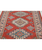 Kazak 4'10'' X 6'4'' Hand-Knotted Wool Rug 4'10'' x 6'4'' (145 X 190) / Red / Ivory