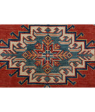 Kazak 4'10'' X 6'4'' Hand-Knotted Wool Rug 4'10'' x 6'4'' (145 X 190) / Red / Ivory