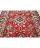 Kazak 6'6'' X 9'4'' Hand-Knotted Wool Rug 6'6'' x 9'4'' (195 X 280) / Red / Ivory