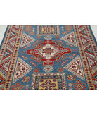 Kazak 5'1'' X 6'7'' Hand-Knotted Wool Rug 5'1'' x 6'7'' (153 X 198) / Blue / Ivory