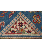 Kazak 5'1'' X 6'7'' Hand-Knotted Wool Rug 5'1'' x 6'7'' (153 X 198) / Blue / Ivory