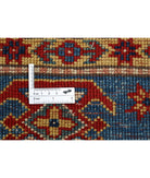 Kazak 5'1'' X 6'7'' Hand-Knotted Wool Rug 5'1'' x 6'7'' (153 X 198) / Blue / Ivory