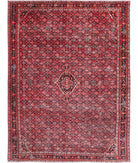 Hamadan 11'1'' X 14'10'' Hand-Knotted Wool Rug 11'1'' x 14'10'' (333 X 445) / Red / Black