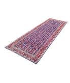Hamadan 3'4'' X 9'9'' Hand-Knotted Wool Rug 3'4'' x 9'9'' (100 X 293) / Blue / Red
