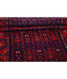 Hamadan 3'4'' X 10'0'' Hand-Knotted Wool Rug 3'4'' x 10'0'' (100 X 300) / Blue / Red