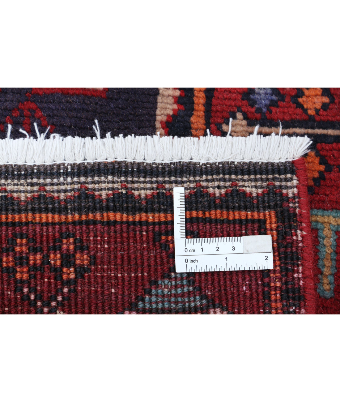 Hamadan 3'3'' X 13'1'' Hand-Knotted Wool Rug 3'3'' x 13'1'' (98 X 393) / Black / Red