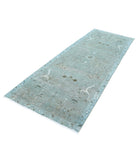 Vintage 3'5'' X 9'4'' Hand-Knotted Wool Rug 3'5'' x 9'4'' (103 X 280) / Teal / Blue