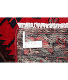 Hamadan 3'7'' X 9'10'' Hand-Knotted Wool Rug 3'7'' x 9'10'' (108 X 295) / Red / Black