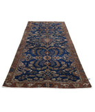 Vintage 4'6'' X 10'1'' Hand-Knotted Wool Rug 4'6'' x 10'1'' (135 X 303) / Blue / Brown