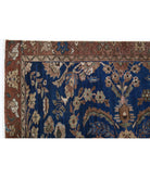 Vintage 4'6'' X 10'1'' Hand-Knotted Wool Rug 4'6'' x 10'1'' (135 X 303) / Blue / Brown