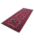 Hamadan 3'8'' X 10'0'' Hand-Knotted Wool Rug 3'8'' x 10'0'' (110 X 300) / Black / Red