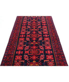 Hamadan 3'8'' X 10'0'' Hand-Knotted Wool Rug 3'8'' x 10'0'' (110 X 300) / Black / Red