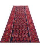 Hamadan 3'7'' X 17'4'' Hand-Knotted Wool Rug 3'7'' x 17'4'' (108 X 520) / Blue / Red