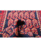 Hamadan 3'7'' X 17'4'' Hand-Knotted Wool Rug 3'7'' x 17'4'' (108 X 520) / Blue / Red