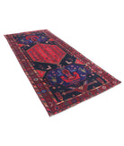 Hamadan 4'6'' X 9'8'' Hand-Knotted Wool Rug 4'6'' x 9'8'' (135 X 290) / Black / Burgundy