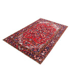 Hamadan 4'9'' X 7'8'' Hand-Knotted Wool Rug 4'9'' x 7'8'' (143 X 230) / Red / Black