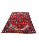 Hamadan 4'9'' X 7'8'' Hand-Knotted Wool Rug 4'9'' x 7'8'' (143 X 230) / Red / Black