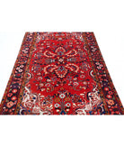 Hamadan 4'9'' X 7'8'' Hand-Knotted Wool Rug 4'9'' x 7'8'' (143 X 230) / Red / Black