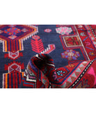 Hamadan 4'10'' X 8'10'' Hand-Knotted Wool Rug 4'10'' x 8'10'' (145 X 265) / Blue / Red